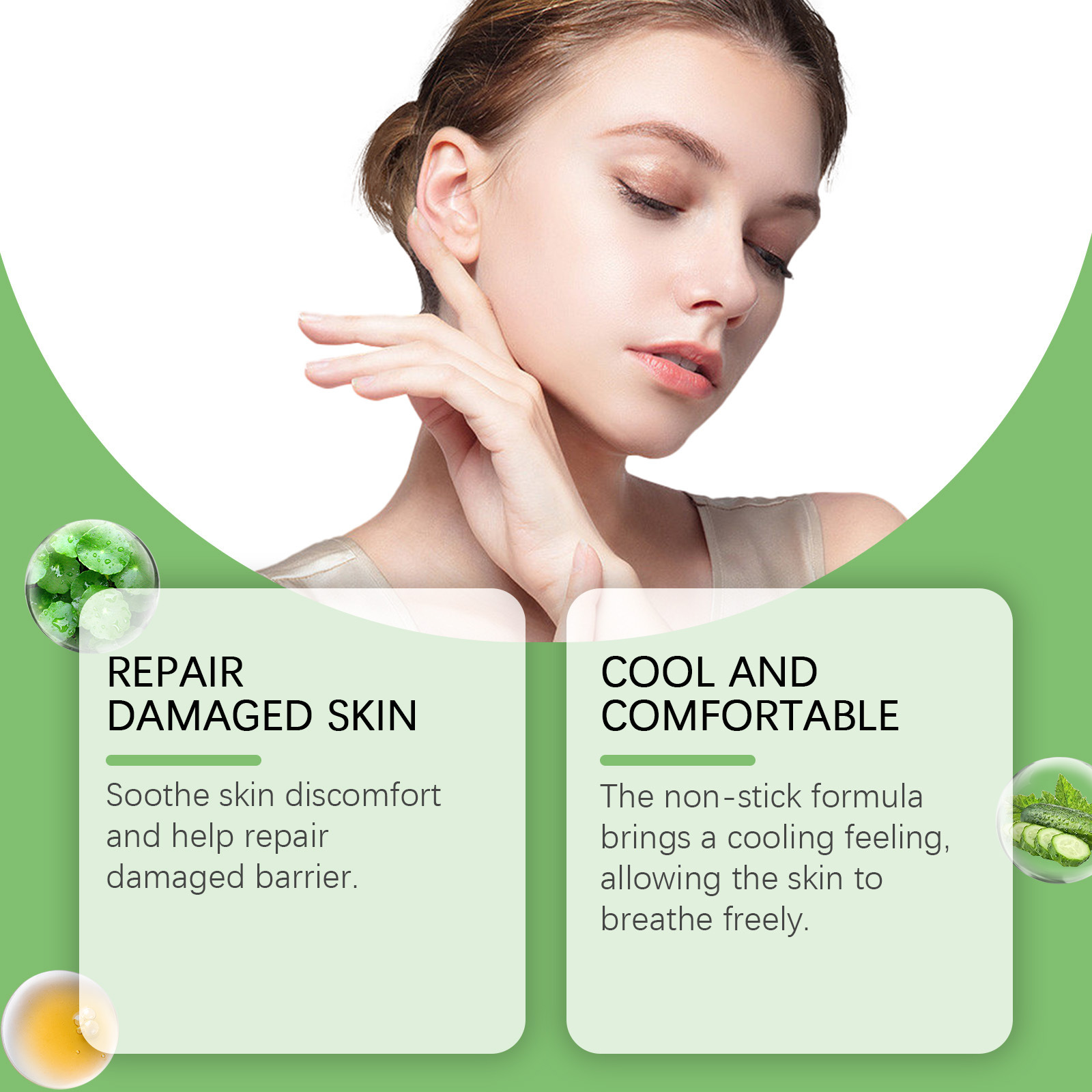 After Sun Exposure, Skin Care Is Dry, Moisturizing, Refreshing And Facial Aloe Vera Gel - Image 2