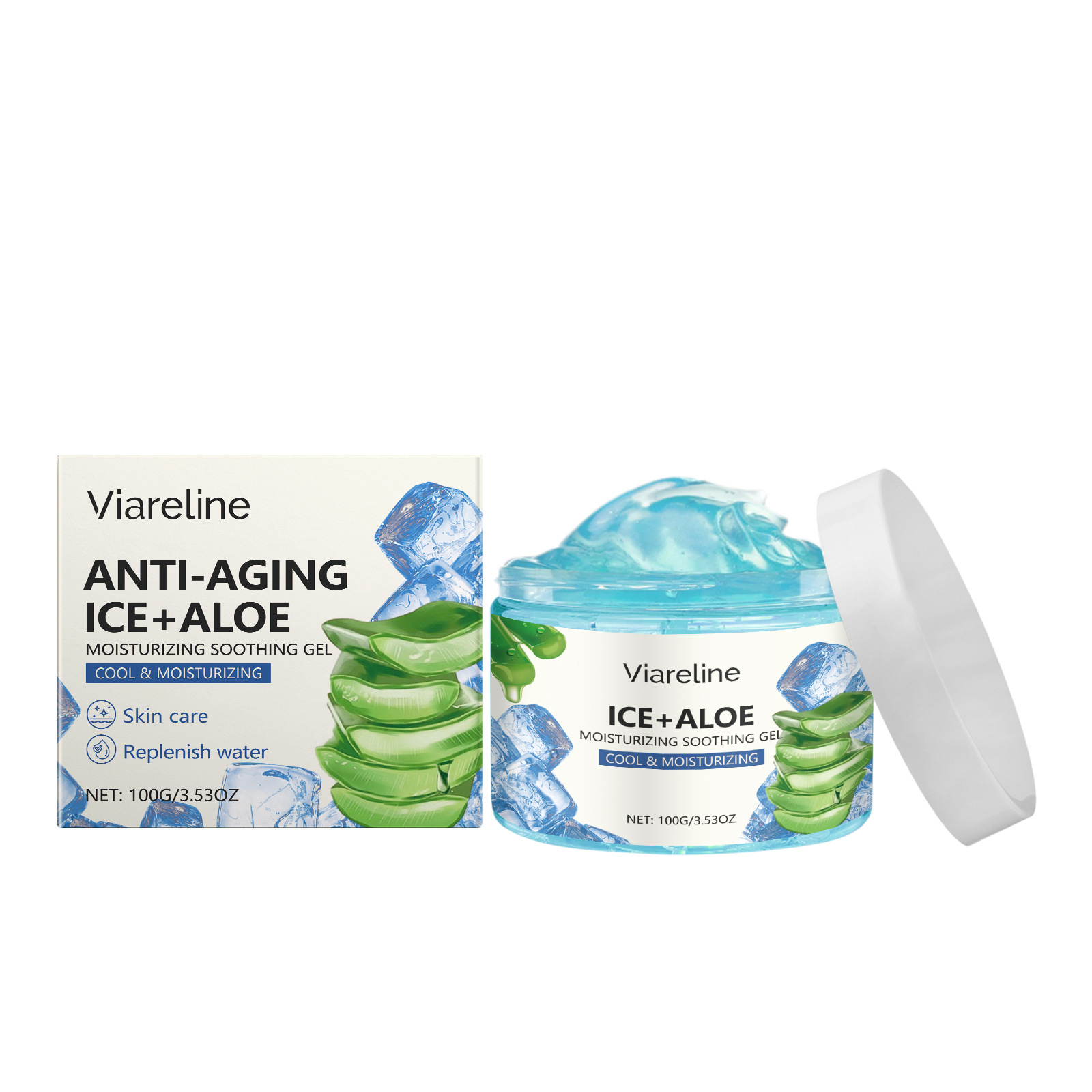 Aloe Moisturizing Hydrating Gel Facial Skin After Sun Exposure Facial Care - Image 5