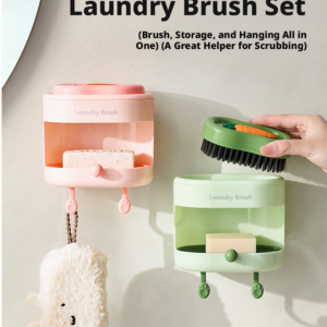 Three-in-one washing brush-pink-1 pack