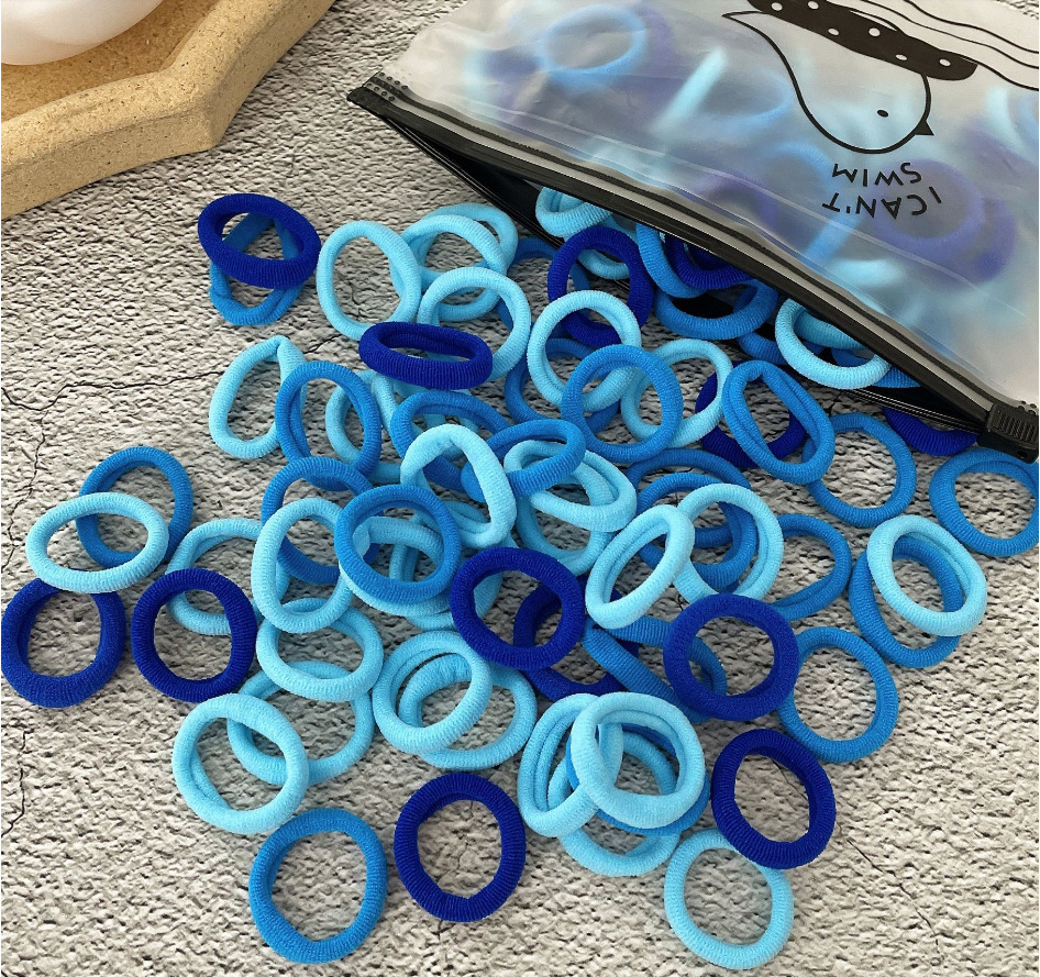 100 Bags Seamless Children's Towel Ring Braids Do Not Hurt Hair Candy Color Small Hair Ring High Elastic Rubber Band - Image 8