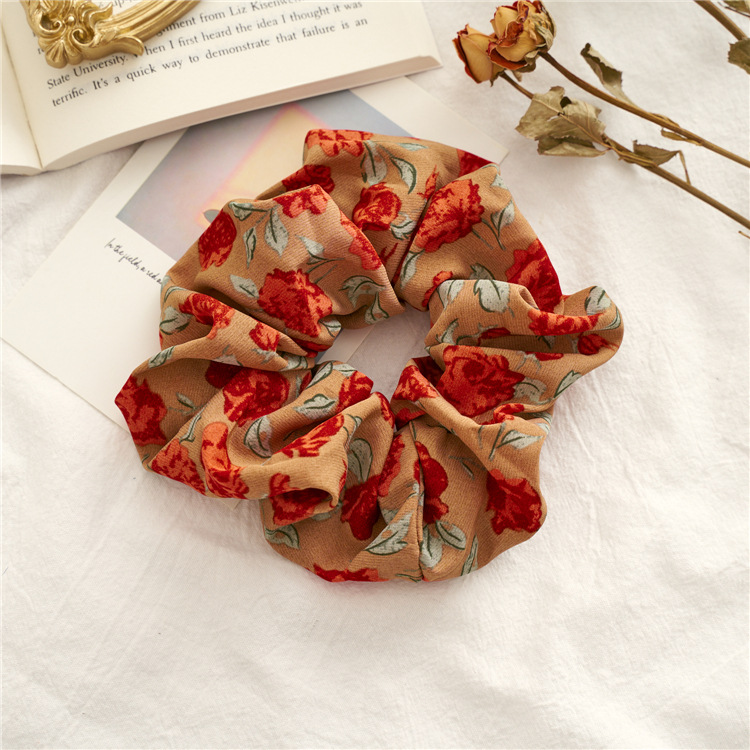 Japanese And Korean Rose Large Intestine Hair Ring Jewelry - Image 3