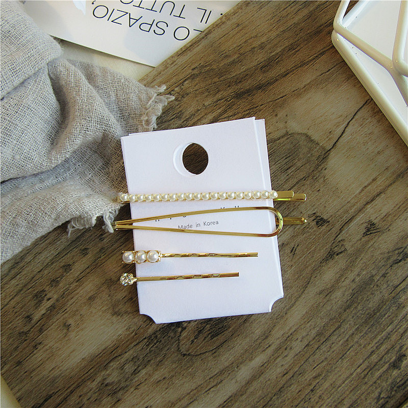 Pearl Hairpin Set Japanese Ins Head Jewelry Word Clip - Image 3