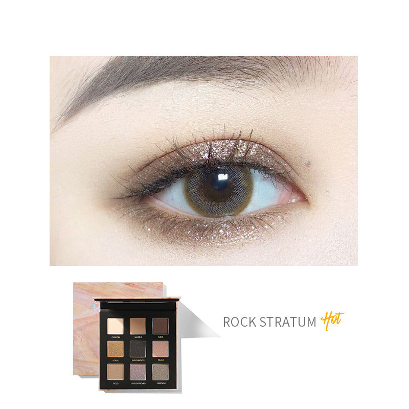 Long Lasting Matte Pearl Glitter 9 Color Eyeshadow Palette - Image 2