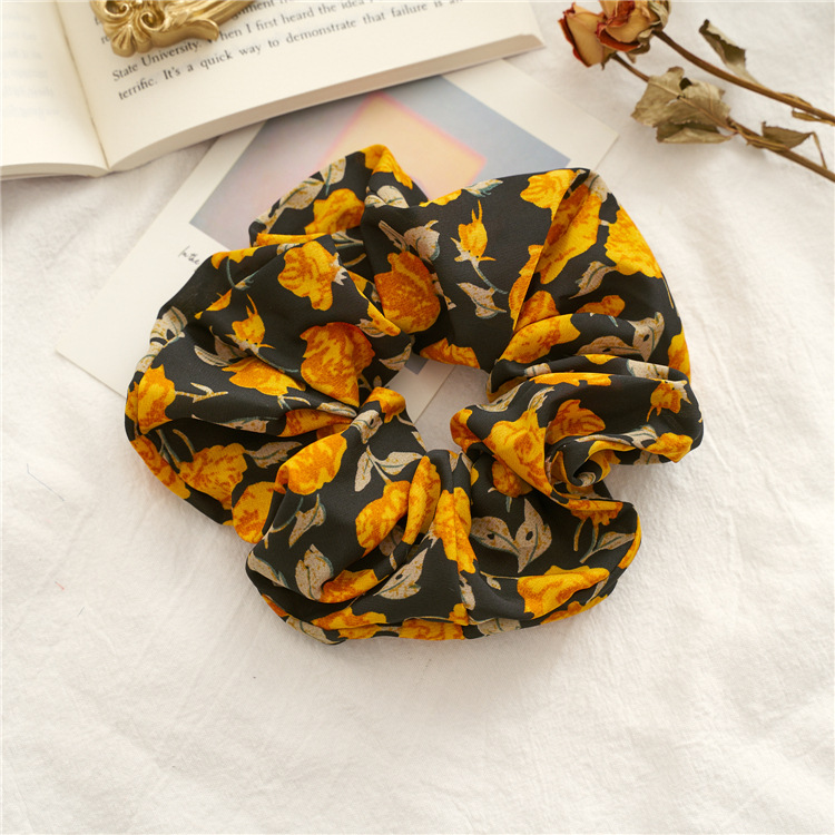 Japanese And Korean Rose Large Intestine Hair Ring Jewelry - Image 4