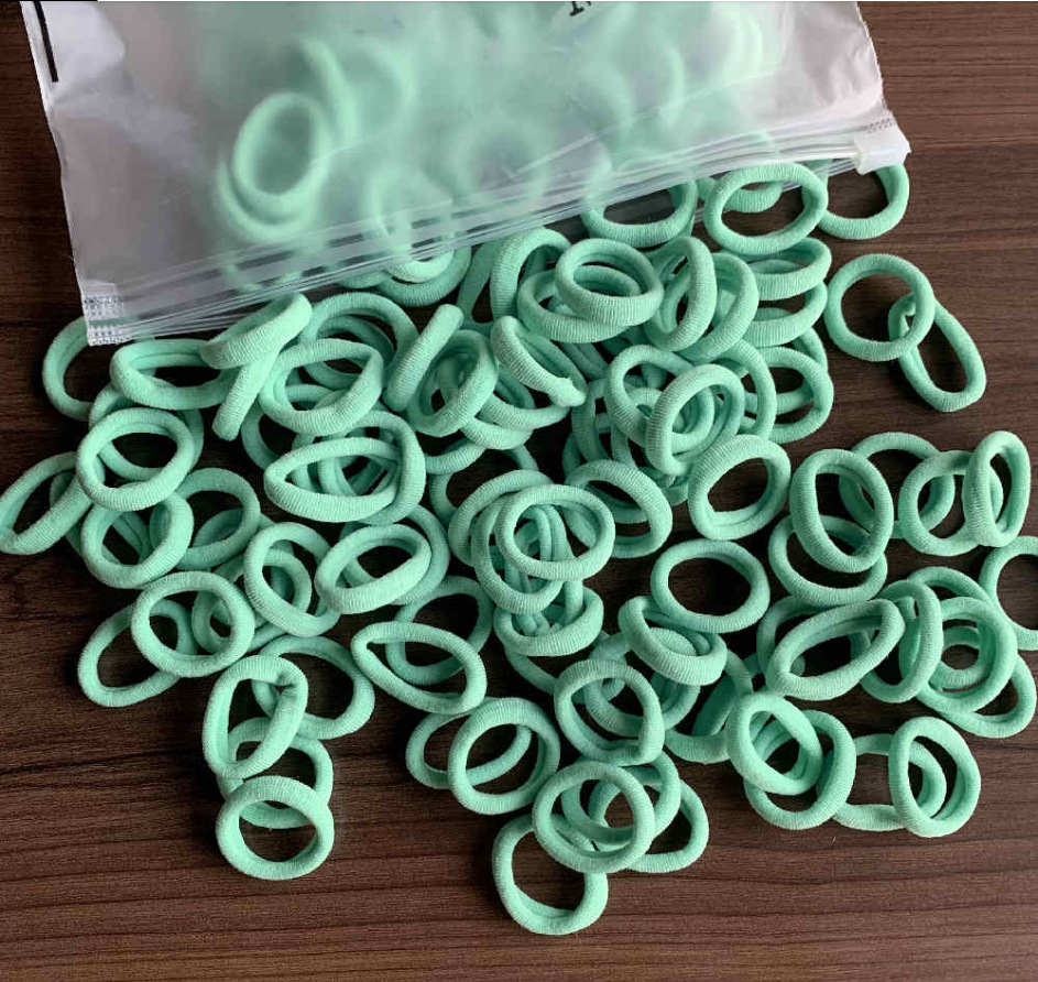 100 Bags Seamless Children's Towel Ring Braids Do Not Hurt Hair Candy Color Small Hair Ring High Elastic Rubber Band - Image 3