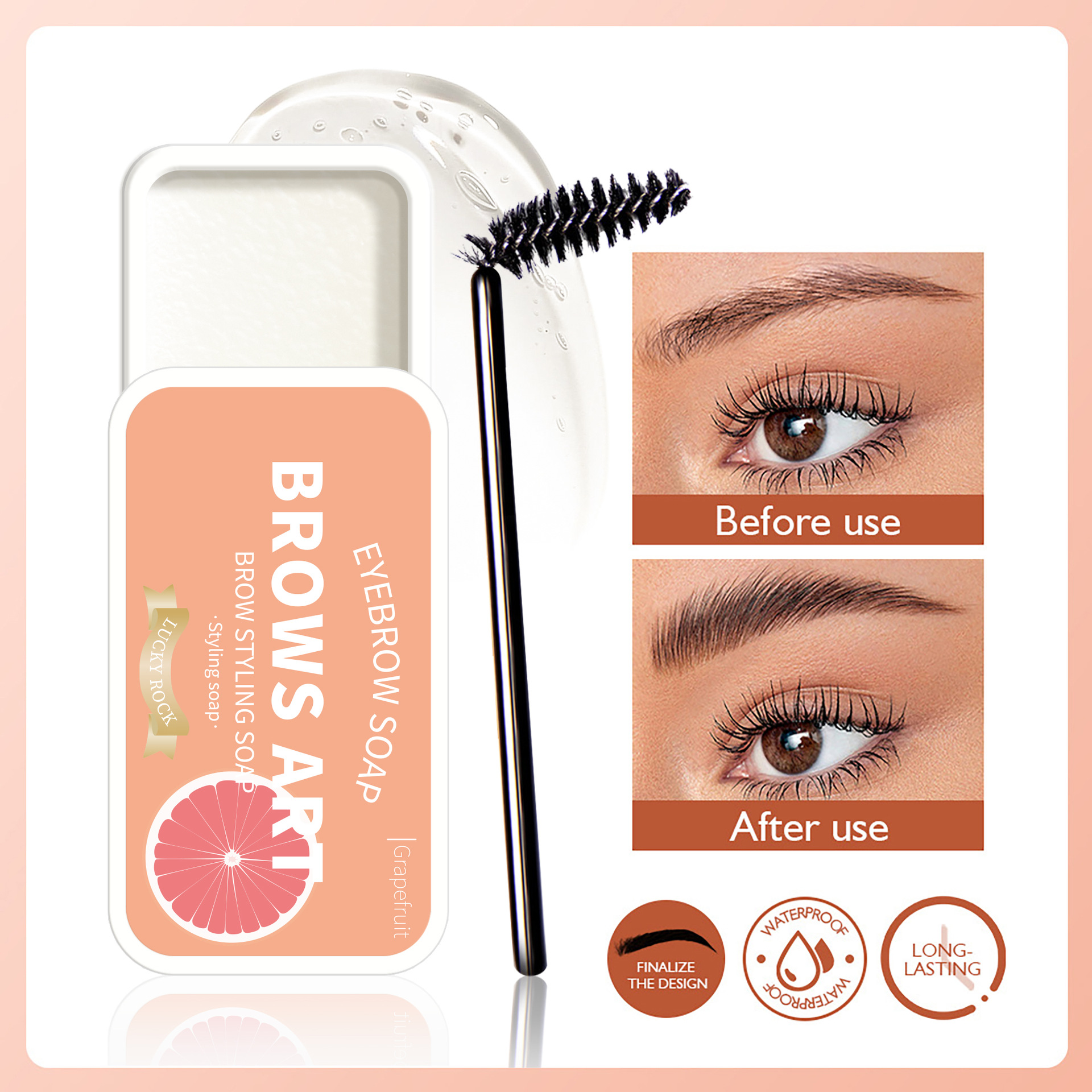 Iron Box Portable Three-dimensional Light Eyebrow Hair Styling Cream - Image 3
