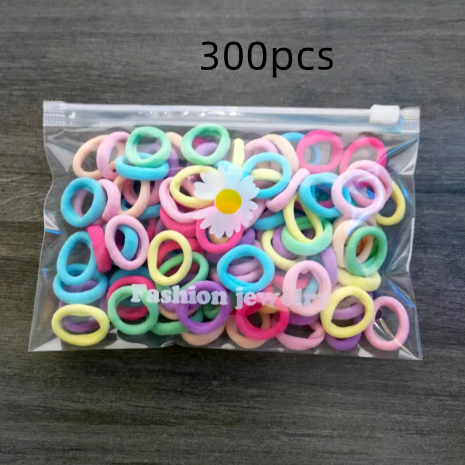 100 Bags Seamless Children's Towel Ring Braids Do Not Hurt Hair Candy Color Small Hair Ring High Elastic Rubber Band - Image 40