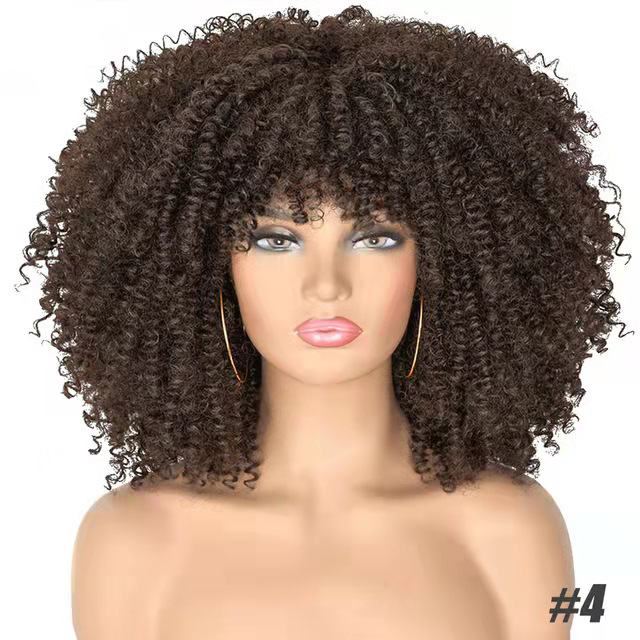 African Small Curly Hair Afro Wig Headgear - Image 11