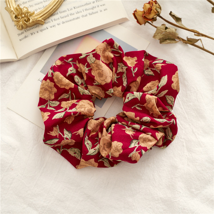 Japanese And Korean Rose Large Intestine Hair Ring Jewelry - Image 5