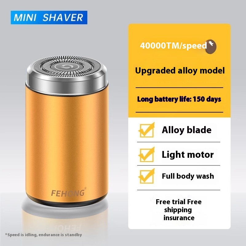 Mini Fully Washable Super Clean Portable Blade Men's Electric Shaver - Image 3
