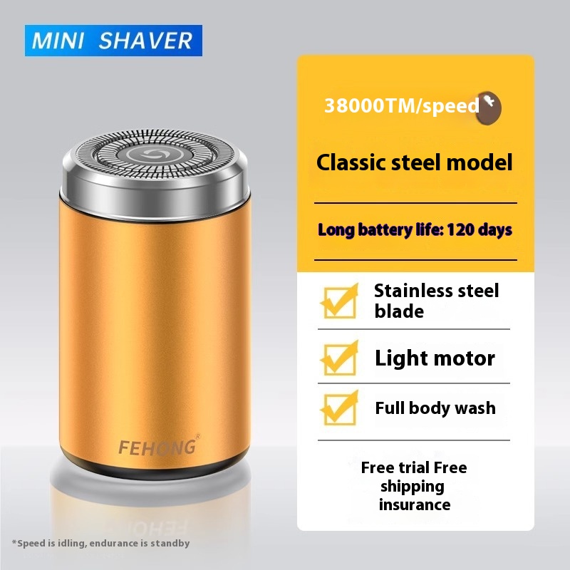 Mini Fully Washable Super Clean Portable Blade Men's Electric Shaver