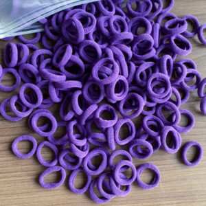 100 Bags Seamless Children's Towel Ring Braids Do Not Hurt Hair Candy Color Small Hair Ring High Elastic Rubber Band