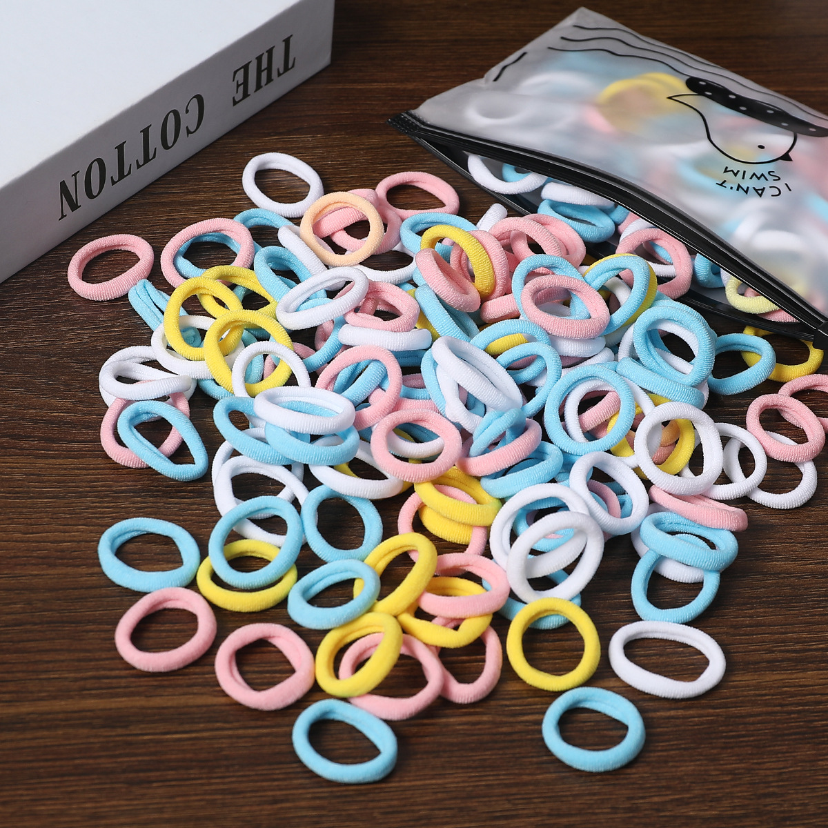 100 Bags Seamless Children's Towel Ring Braids Do Not Hurt Hair Candy Color Small Hair Ring High Elastic Rubber Band - Image 22