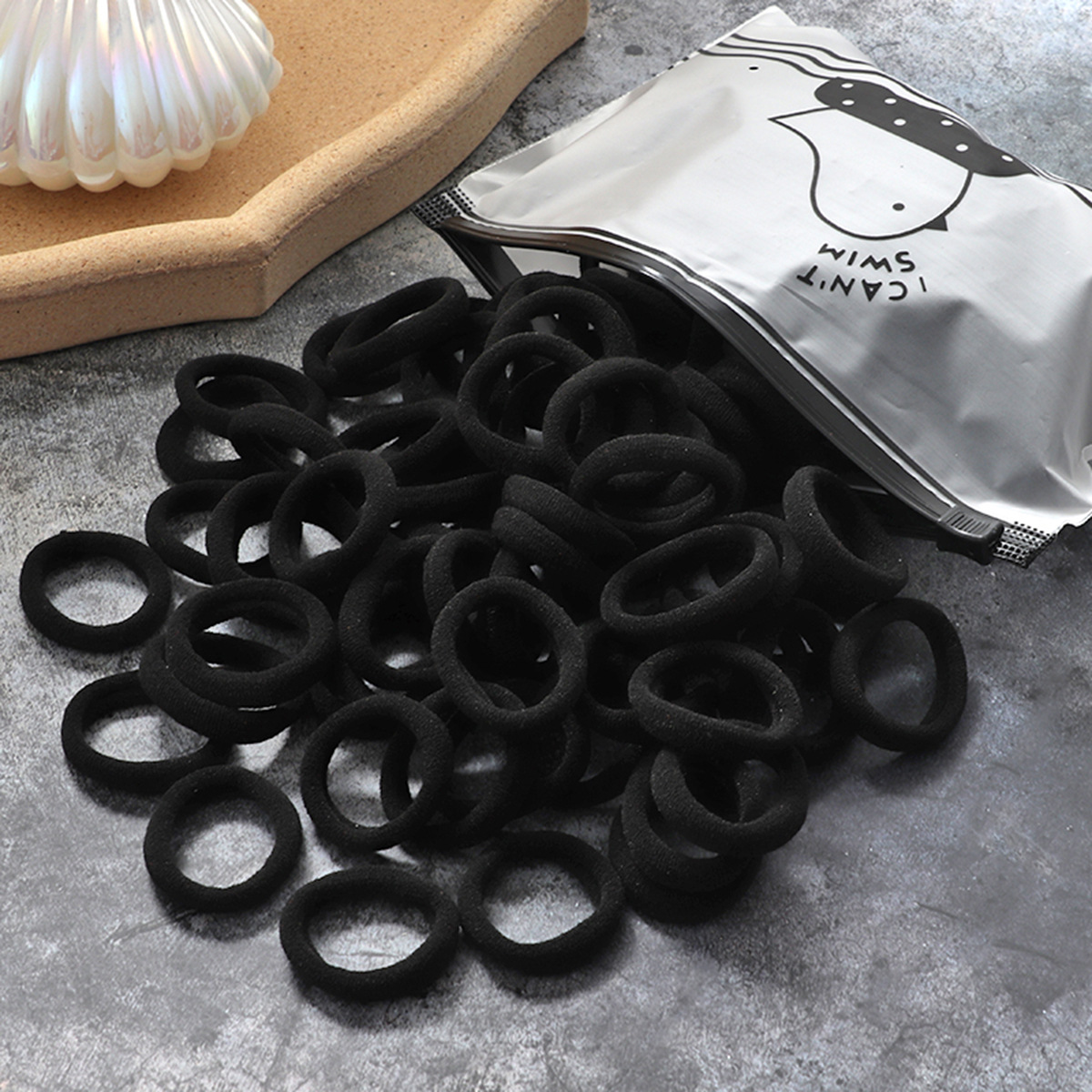100 Bags Seamless Children's Towel Ring Braids Do Not Hurt Hair Candy Color Small Hair Ring High Elastic Rubber Band - Image 16
