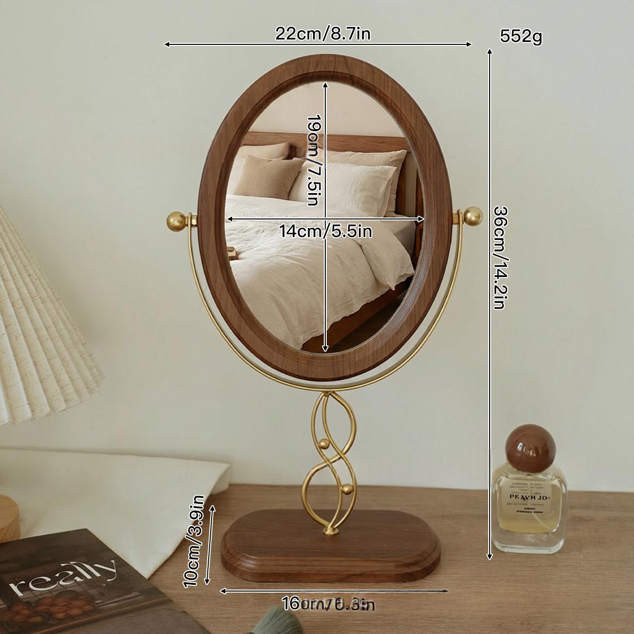 European-Style Desktop Simple Makeup Rotating Mirror
