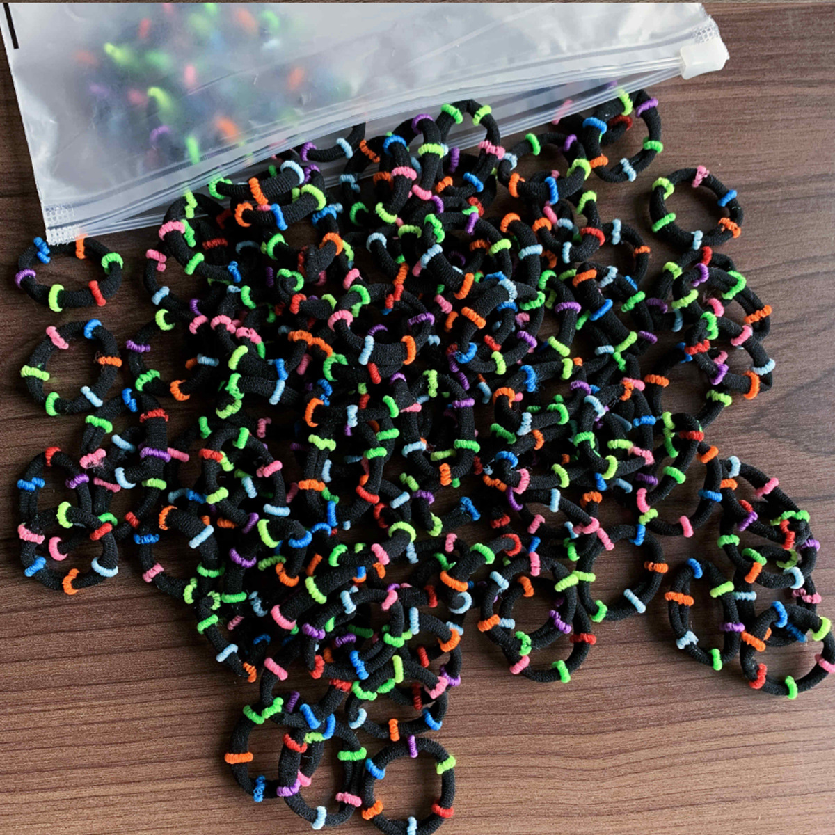 100 Bags Seamless Children's Towel Ring Braids Do Not Hurt Hair Candy Color Small Hair Ring High Elastic Rubber Band - Image 27