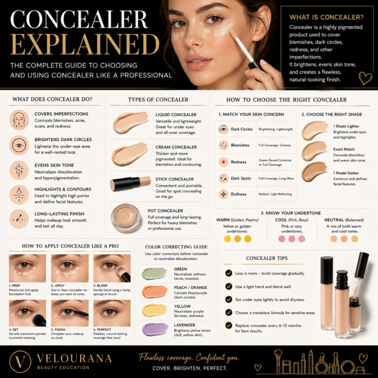 🦋  Concealer Explained: The Complete Guide to Choosing and Using Concealer Like a Professional