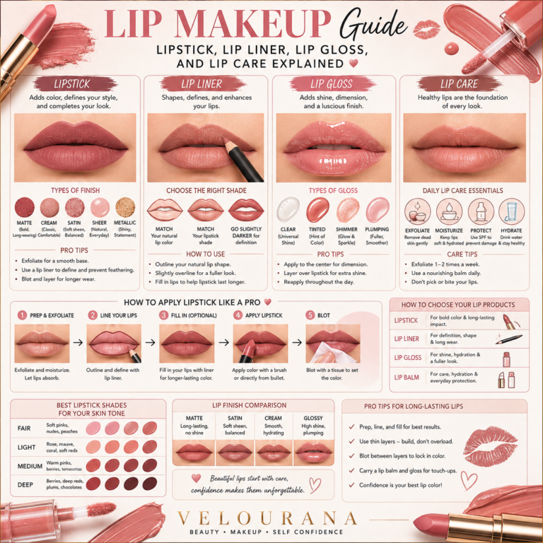🦋  Lip Makeup Guide: Lipstick, Lip Liner, Lip Gloss, and Lip Care Explained