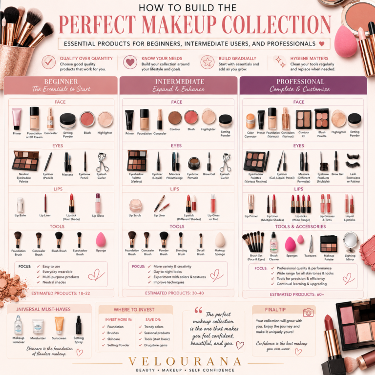 🦋  How to Build the Perfect Makeup Collection: Essential Products for Beginners, Intermediate Users, and Professionals