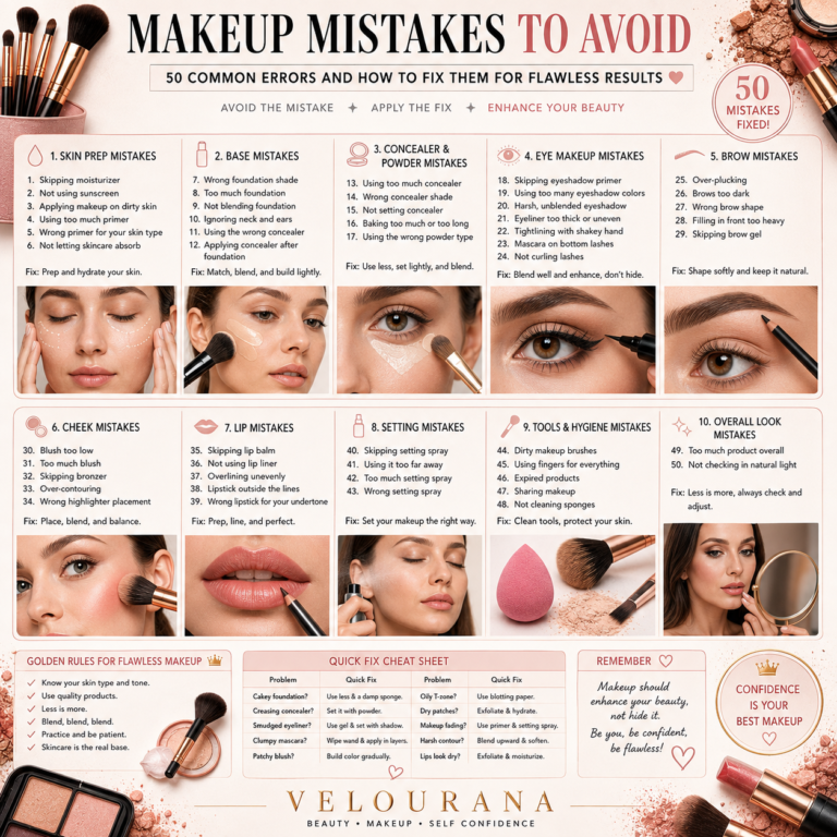 🦋  Makeup Mistakes to Avoid: 50 Common Errors and How to Fix Them for Flawless Results
