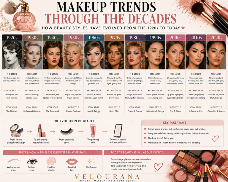 🦋  Makeup Trends Through the Decades: How Beauty Styles Have Evolved from the 1920s to Today