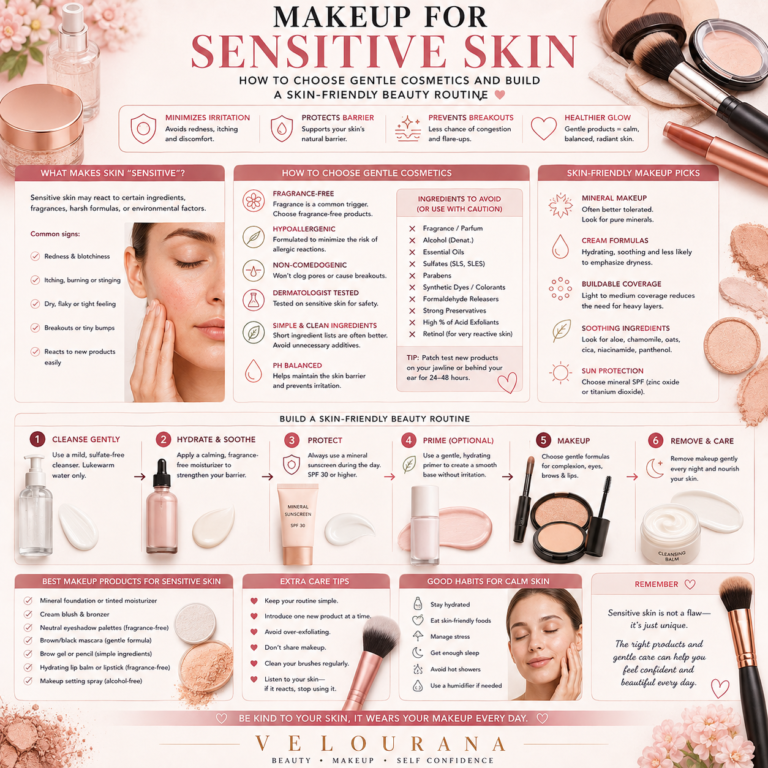 🦋  Makeup for Sensitive Skin: How to Choose Gentle Cosmetics and Build a Skin-Friendly Beauty Routine