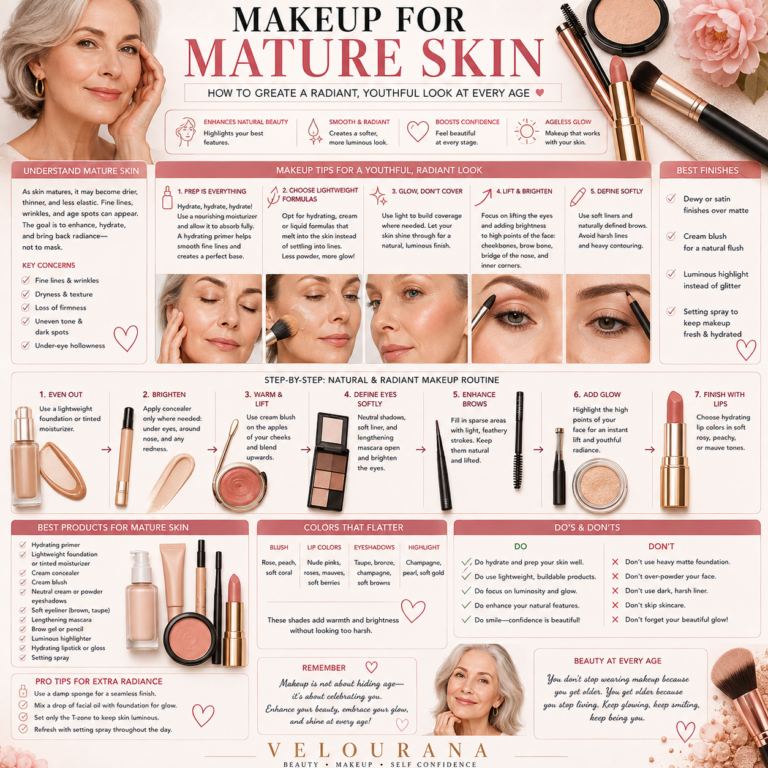 🦋  Makeup for Mature Skin: How to Create a Radiant, Youthful Look at Every Age