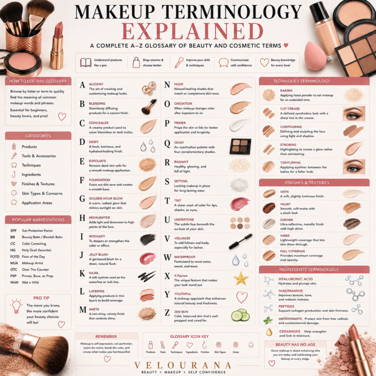 🦋  Makeup Terminology Explained: A Complete A–Z Glossary of Beauty and Cosmetic Terms