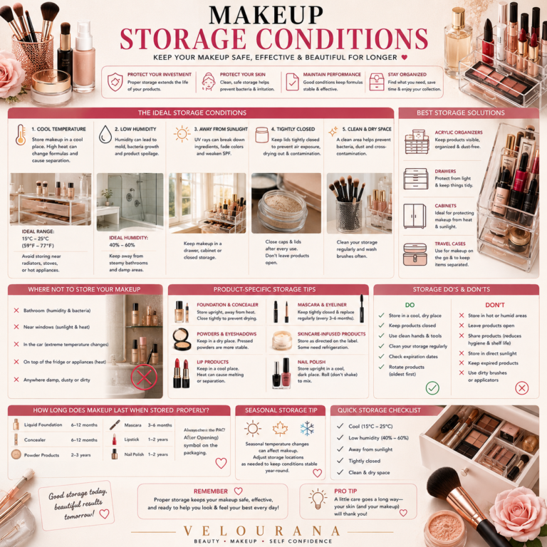🦋  Makeup Storage and Organization: How to Keep Your Cosmetics Clean, Safe, and Easy to Find