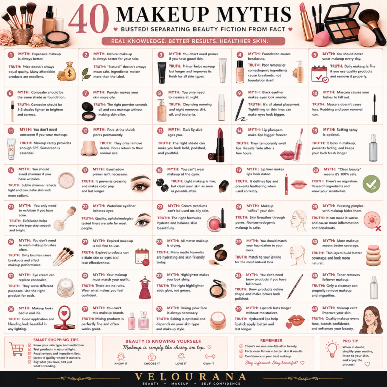 🦋  Makeup Myths Debunked: 40 Common Beauty Misconceptions You Should Stop Believing