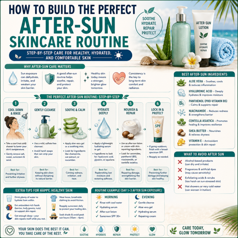 🦋 After-Sun Ingredients Guide: Aloe Vera, Hyaluronic Acid, Panthenol, Ceramides, and the Science Behind Skin Recovery