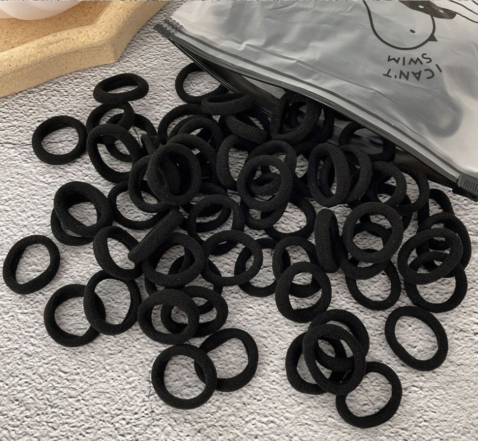 100 Bags Seamless Children's Towel Ring Braids Do Not Hurt Hair Candy Color Small Hair Ring High Elastic Rubber Band - Image 5