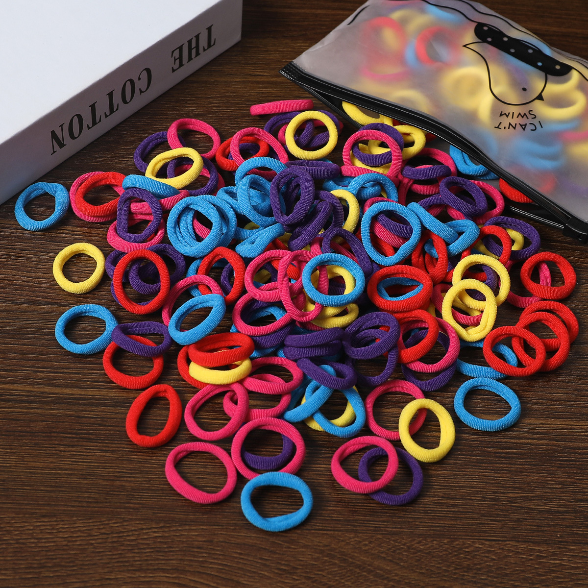 100 Bags Seamless Children's Towel Ring Braids Do Not Hurt Hair Candy Color Small Hair Ring High Elastic Rubber Band - Image 18