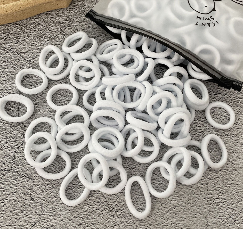 100 Bags Seamless Children's Towel Ring Braids Do Not Hurt Hair Candy Color Small Hair Ring High Elastic Rubber Band - Image 4