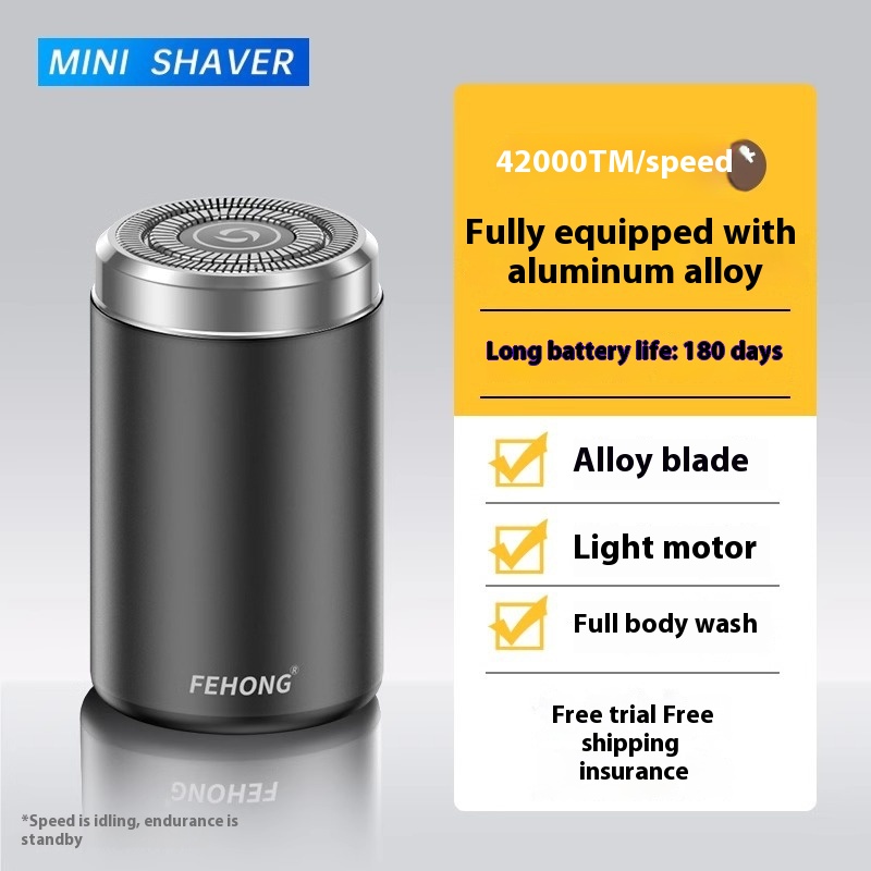 Mini Fully Washable Super Clean Portable Blade Men's Electric Shaver - Image 6
