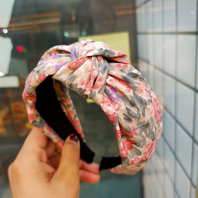 Printed Headband Simple Wide Fabric - Image 4