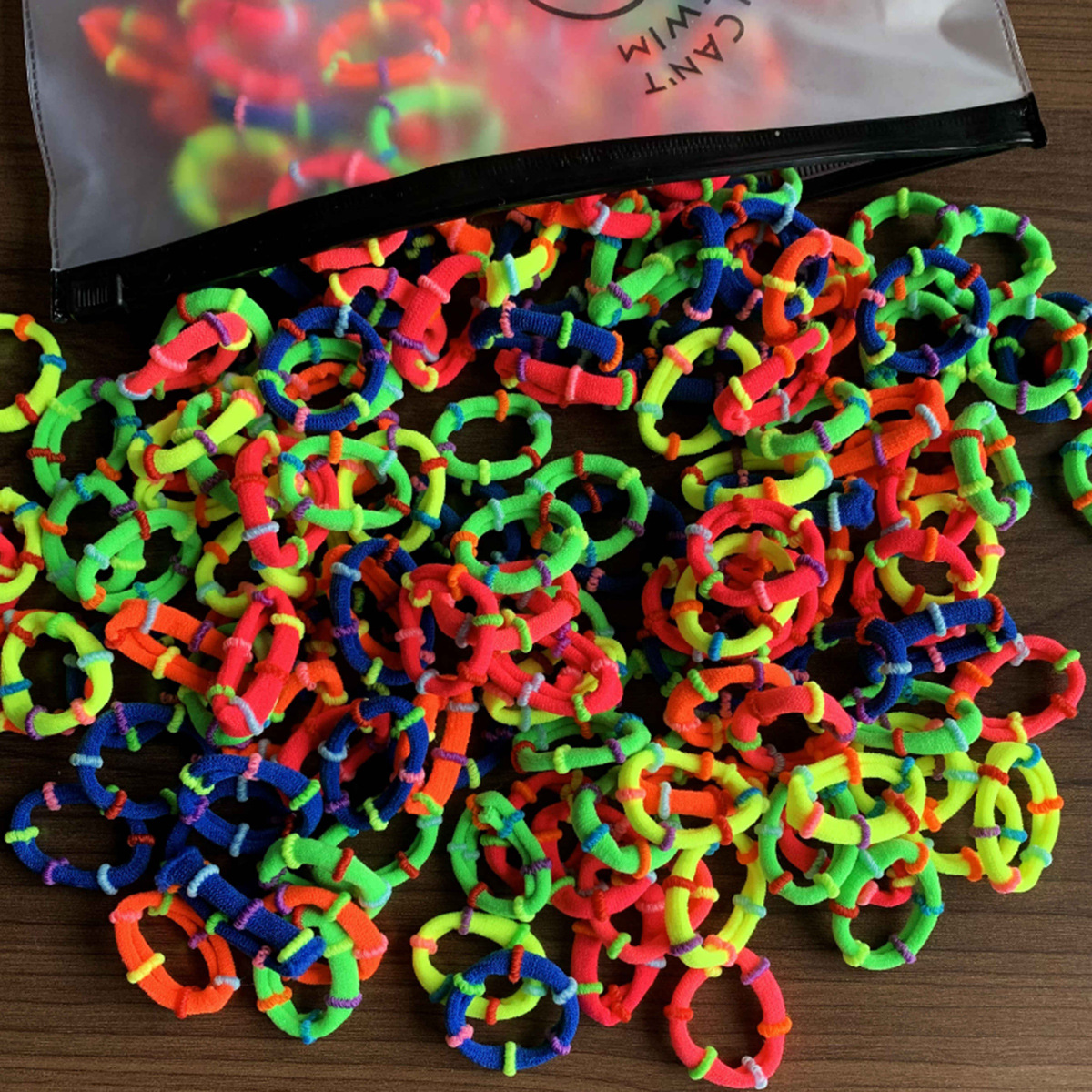 100 Bags Seamless Children's Towel Ring Braids Do Not Hurt Hair Candy Color Small Hair Ring High Elastic Rubber Band - Image 25