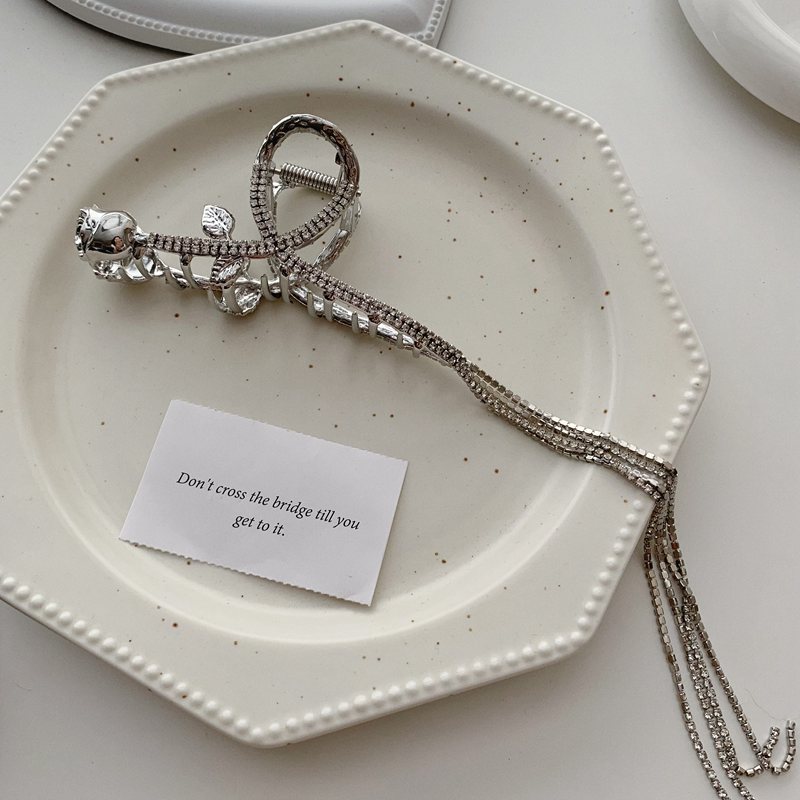 Tassel Chain Metal Hair Grab Plate Clip