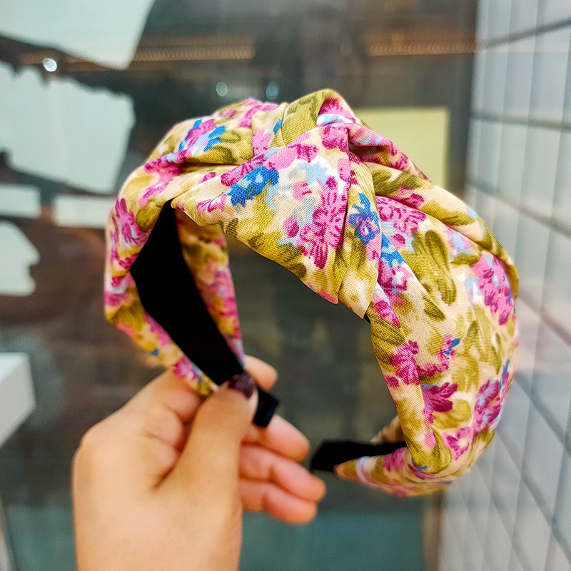 Printed Headband Simple Wide Fabric - Image 5
