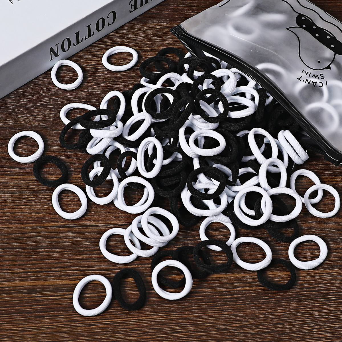 100 Bags Seamless Children's Towel Ring Braids Do Not Hurt Hair Candy Color Small Hair Ring High Elastic Rubber Band - Image 24