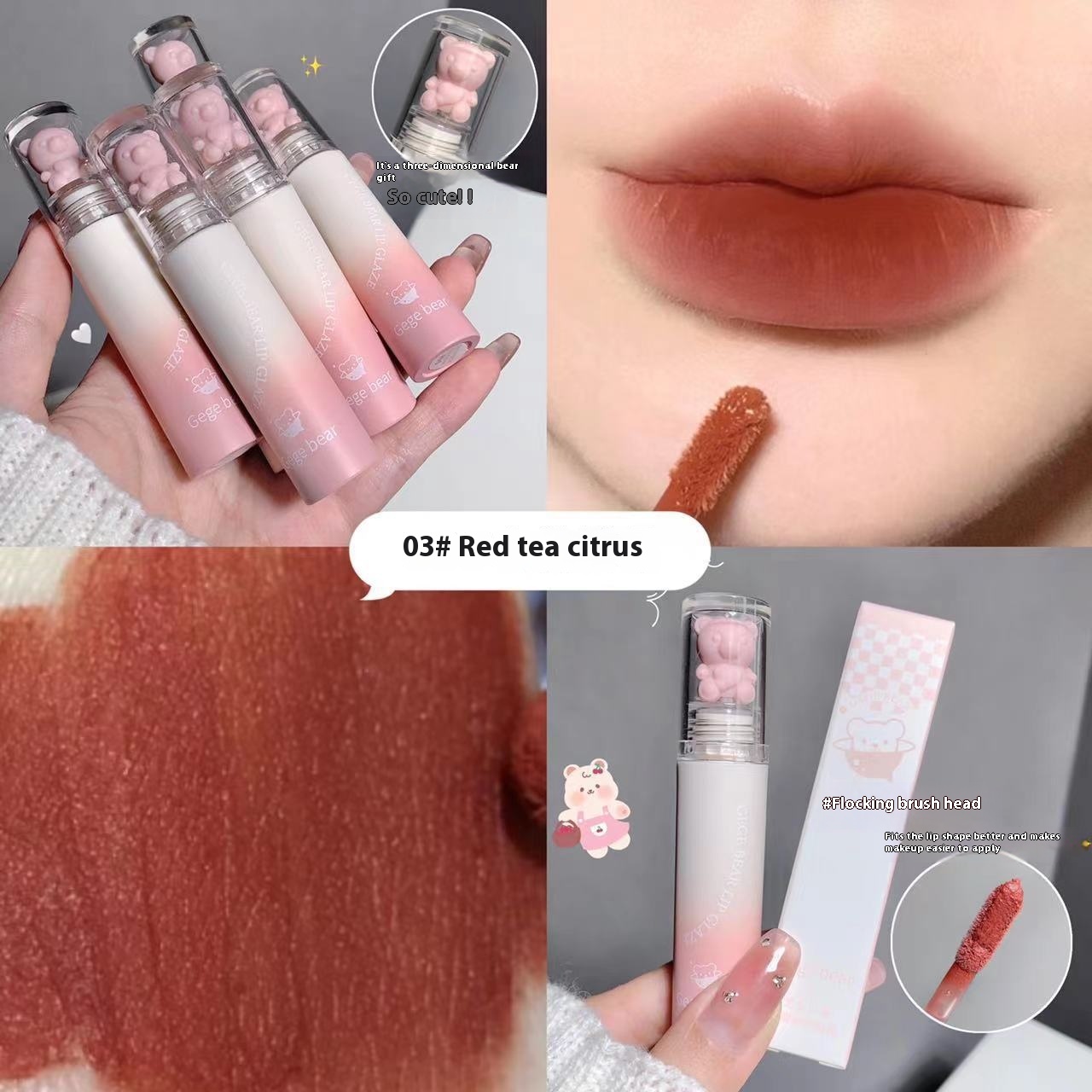 Cotton Lip Lacquer Matte Velvet Matte Moisturizing Lipstick - Image 3