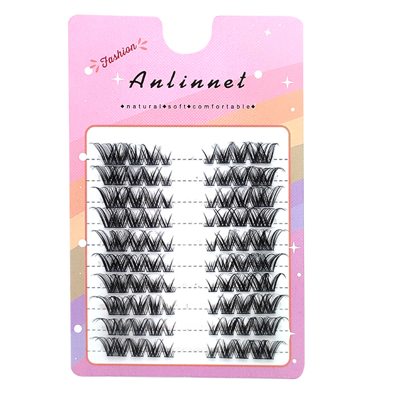 Fox Eye Ten Rows Of False Eyelashes Oblique Flying Single Cluster Split Type