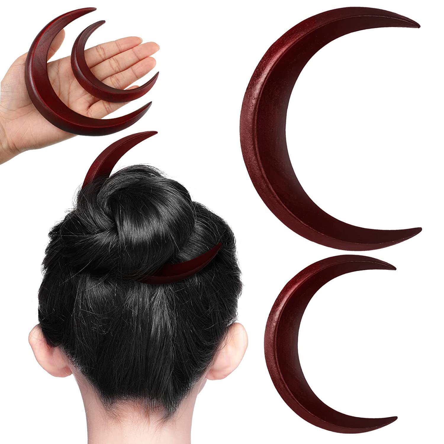 Moon Hairpin Crescent-shaped Hairpin Barrettes - Image 2