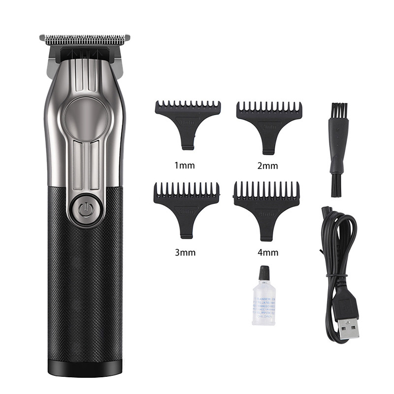 LCD Digital Display USB Charging Retro Oil Head Carving Hair Clipper - Image 11