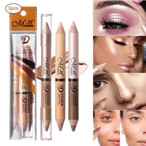 One-stroke Dual-use Double-headed Cover Pen High-gloss Pen Wooden