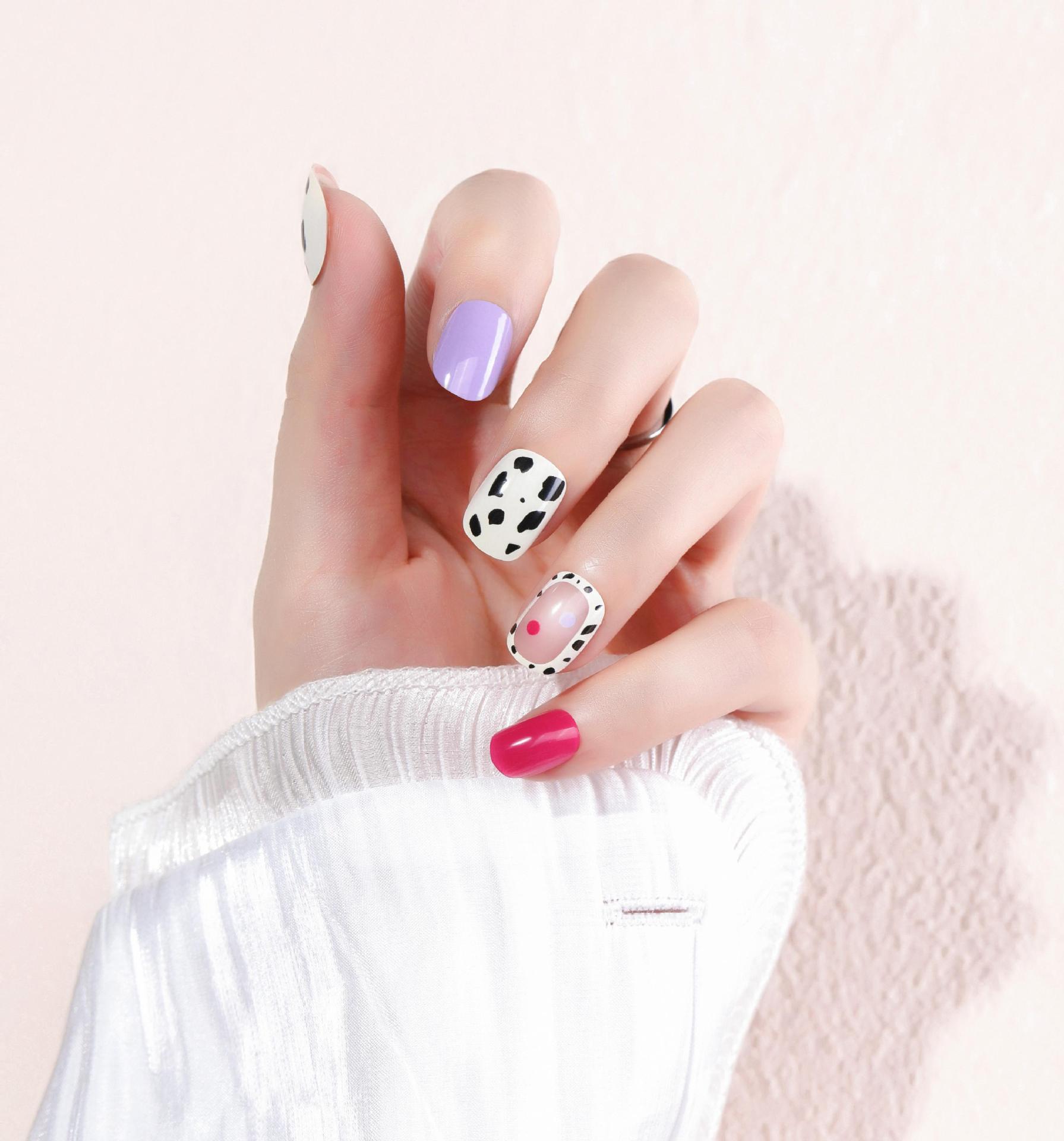 Nail Beauty New Hand-painted Fake Nail Tip Tulip Patch - Image 14