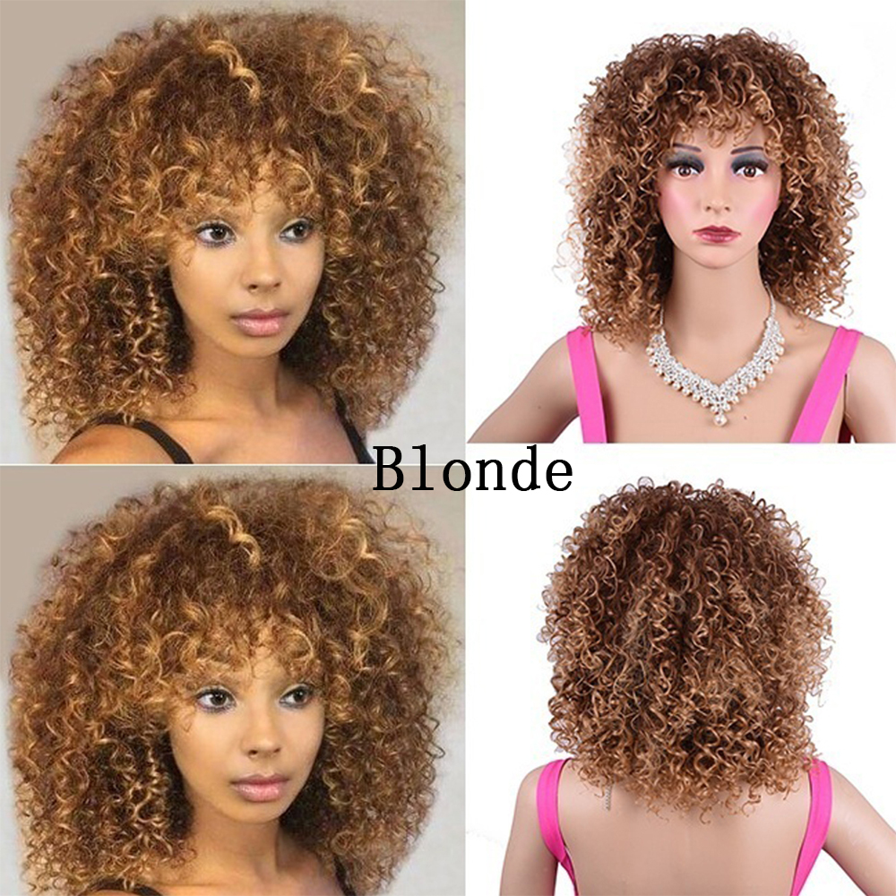 Synthetic Afro Curly Wig African Wigs For Black Women - Image 4