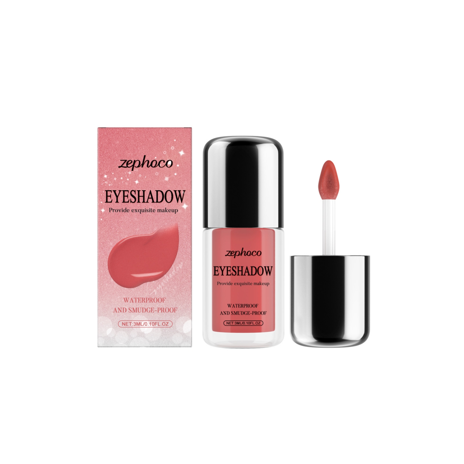 Glitter Peach Powder Liquid Eye Shadow