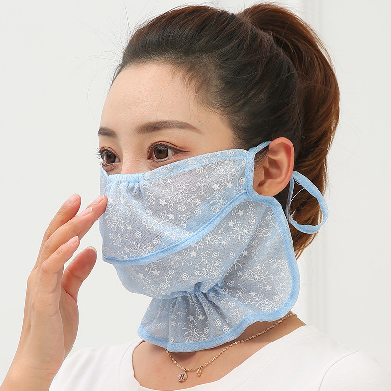 Summer Sun Protection Mask Outdoor Sun Protection Neck Protection Ice Silk Fabric Breathable And Dustproof - Image 2