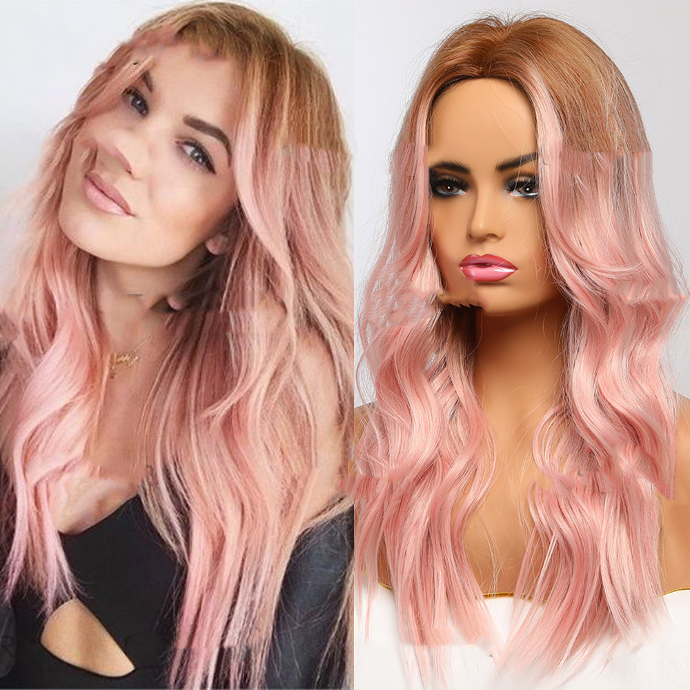 European And American Headgear Waist Long Curly Hair Gradient Big Wave Anime - Image 3
